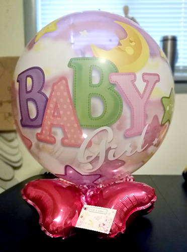 Simple baby balloon delivery bouquet