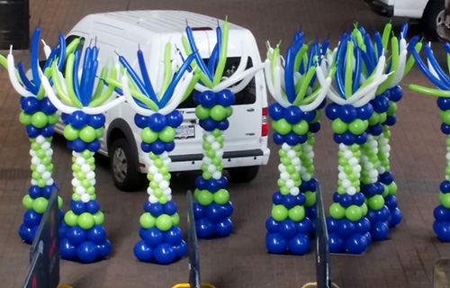 Vancouver Canucks themed columns for hockey game