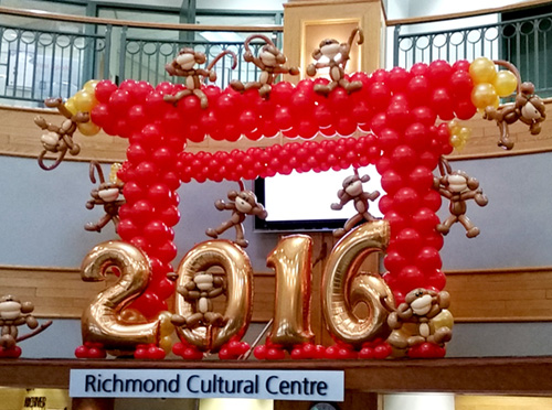 Year of the monkey celebration sculpture